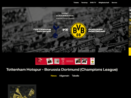 Champions League Tottenham Hotspur vs Borussia Dortmund CL Spiel kostenlos mit VPN schauen
