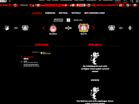 UEFA Champions League Olympiakos Piräus vs Bayer Leverkusen kostenlos schauen mit VPN