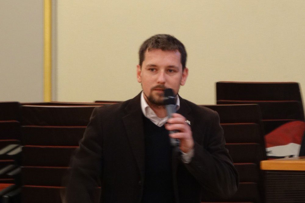 Christoph Kirsten, Leiter des Kanuparks, im Markkleeberger Stadtrat. Foto: Patrick Kulow