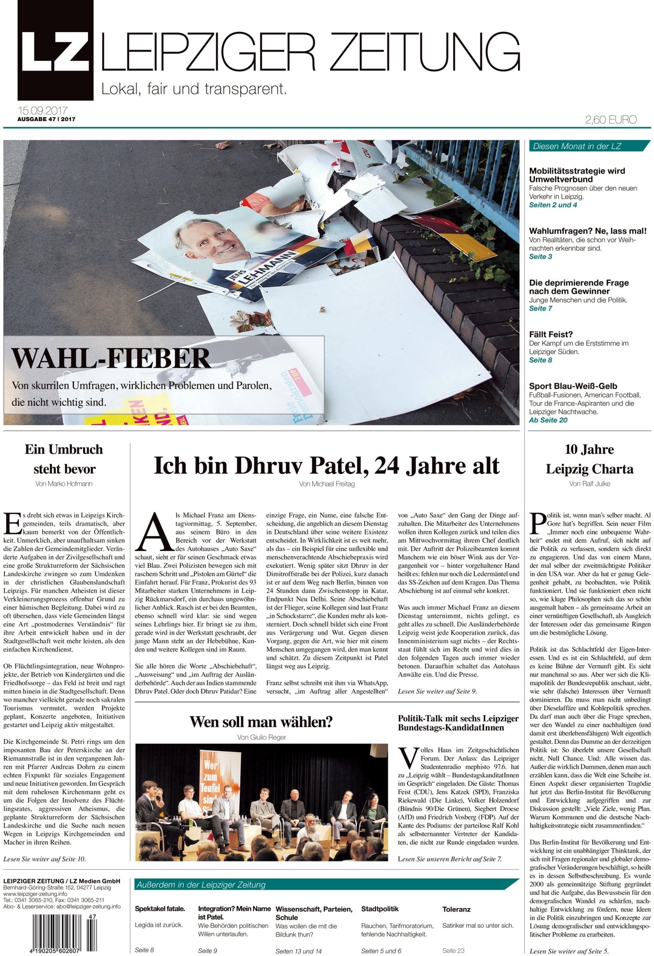 LZ Nr. 47 September 2017 Nachrichten aus Leipzig Leipziger Zeitung