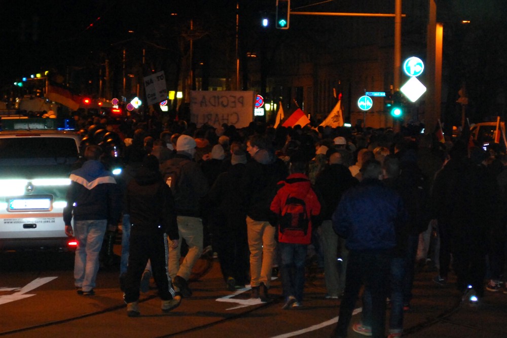 Legida-Aufzug am 12. Januar im Waldstraßenviertel. Foto: L-IZ.de
