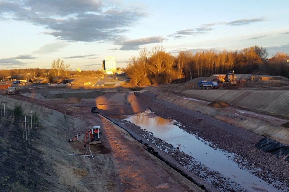 Die neue Kanalverbindung vom Karl-Heine-Kanal zum Lindenauer Hafen. Foto: Marko Hofmann