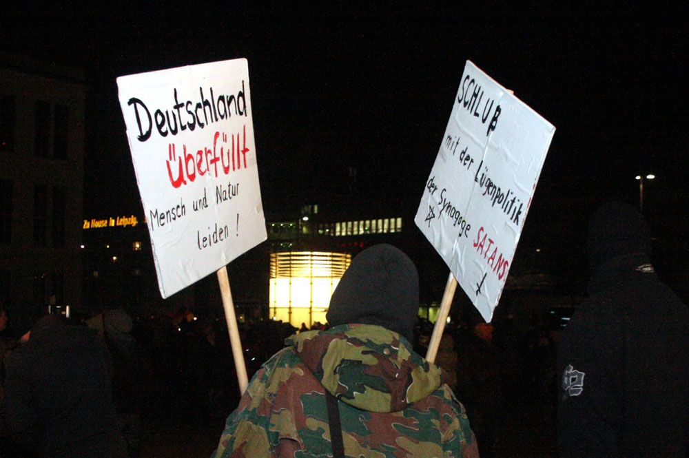Legida-Demonstrant am 21. Januar. Foto: L-IZ.de