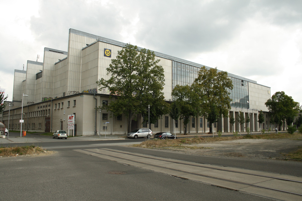 Messehalle 15 auf dem alten Messegelände. Foto: Ralf Julke