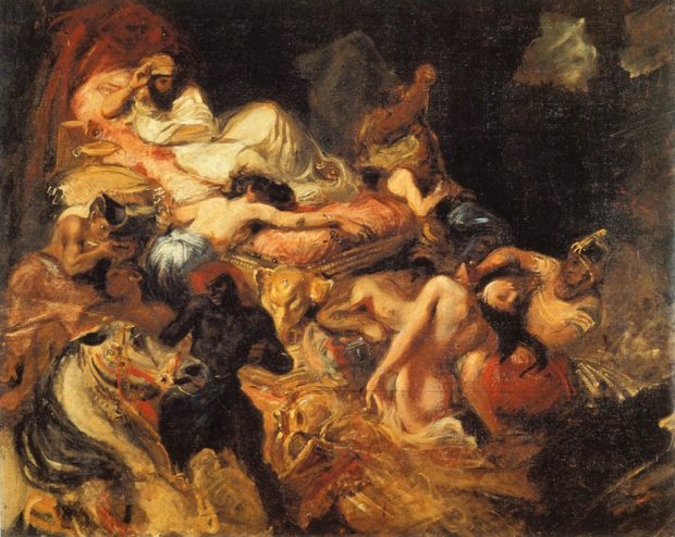 Eugène Delacroix "Studie für den Tod des Sardanapal. Foto: Musée de Louvre, Paris