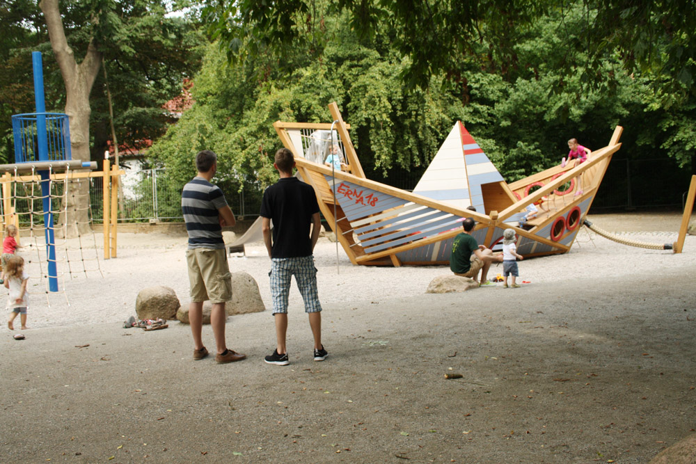 Der 2014 eröffnete neue Spielplatz am Auensee.