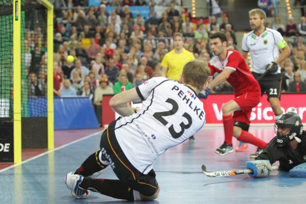 Fabian Pehlke (#23, D) mit seinem Treffer zum 9:2-Zwischenstand. Foto: Jan Kaefer