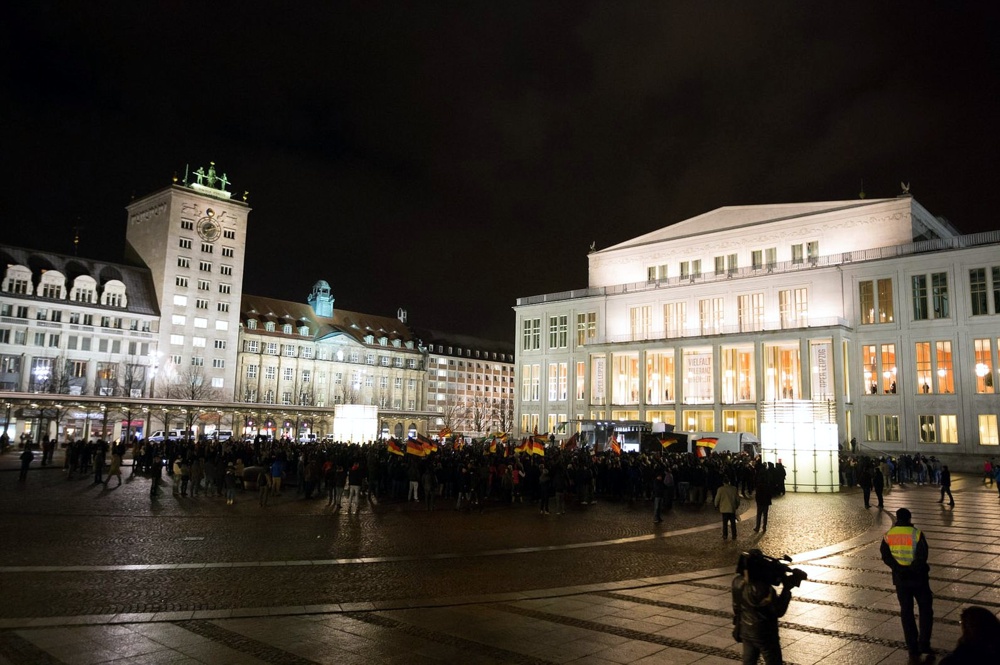 30. Januar 2015 in Leipzig: Legida schrumpft auf 1.500 Teilnehmer und hat sich längst radikalisiert. Foto: L-IZ.de