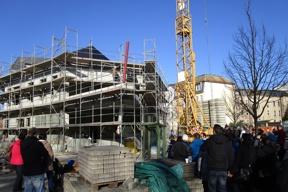Der Rohbau der Grundschule Markranstädt steht. Foto: Stadt Markranstädt
