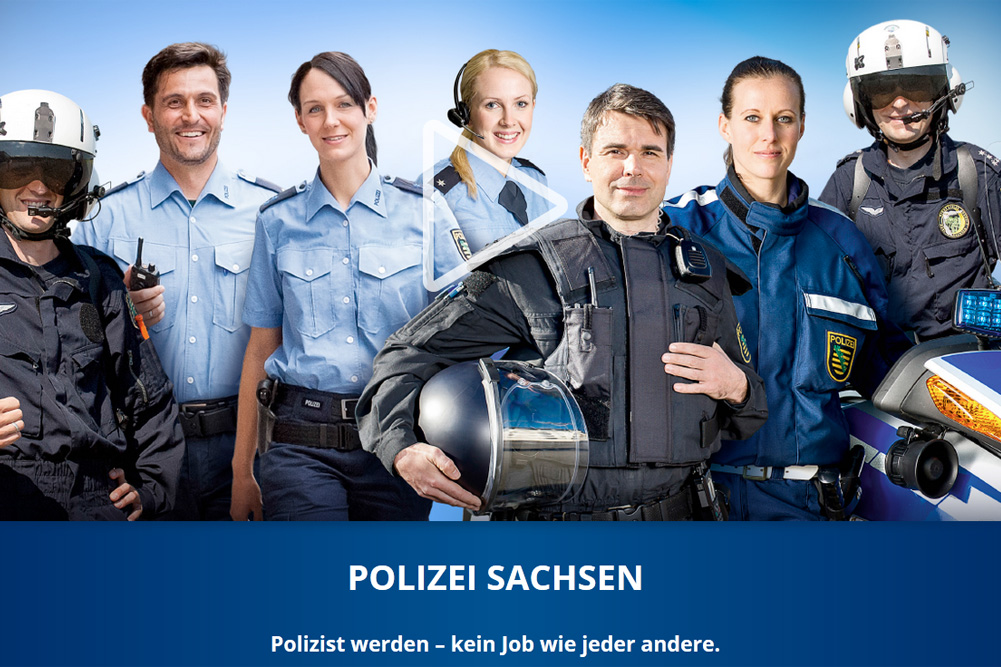 Der Slogan auf der Website "Verdächtig gute Jobs" stimmt schon: Der Polizisten-Job ist nicht wie jeder andere - und er stellt hohe Ansprüche. Screenshot: L-IZ