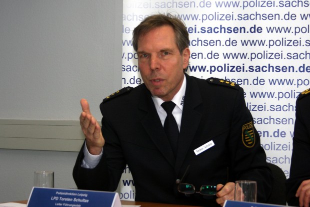 Leiter des Führungsstabes Thorsten Schultze. Foto: Alexander Böhm