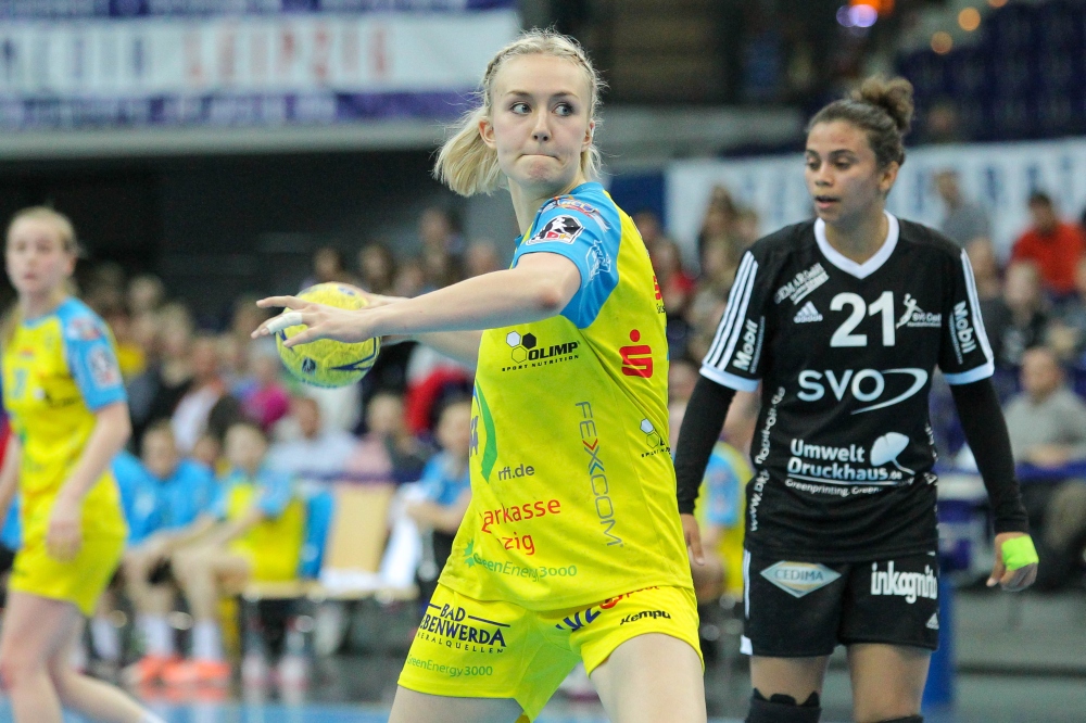 Mit fünf erzielten Toren feierte Anna Lena Plate ein erfolgreiches Bundesliga-Debüt. Foto: Jan Kaefer