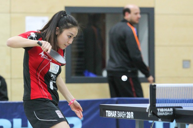 Huong Do Thi ging im Doppel leer aus und konnte im Einzel gegen Christina Feierabend zumindest einen Satz für sich entscheiden. Foto: Jan Kaefer