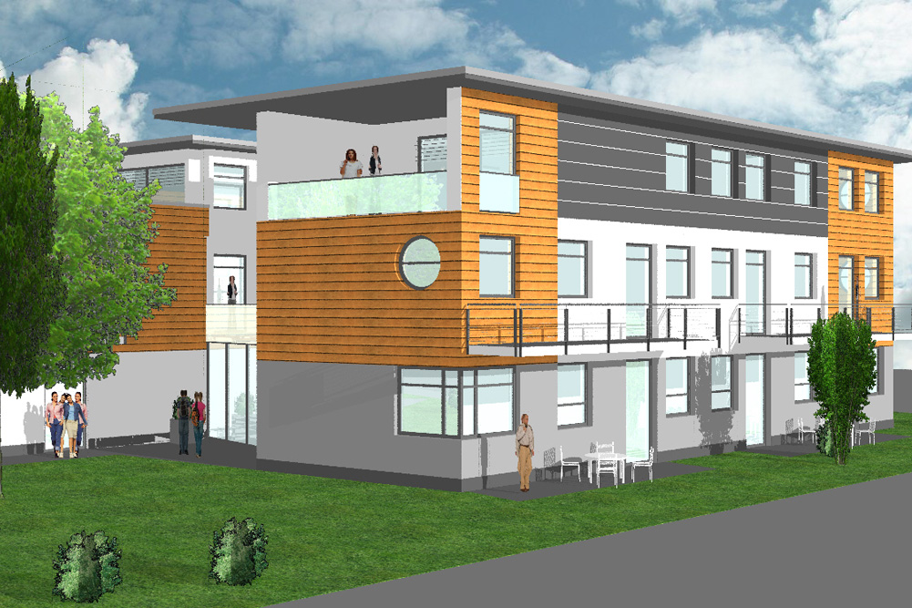 Entwurf zum Hospiz-Neubau "Advena". Grafik: Sommer Architektur