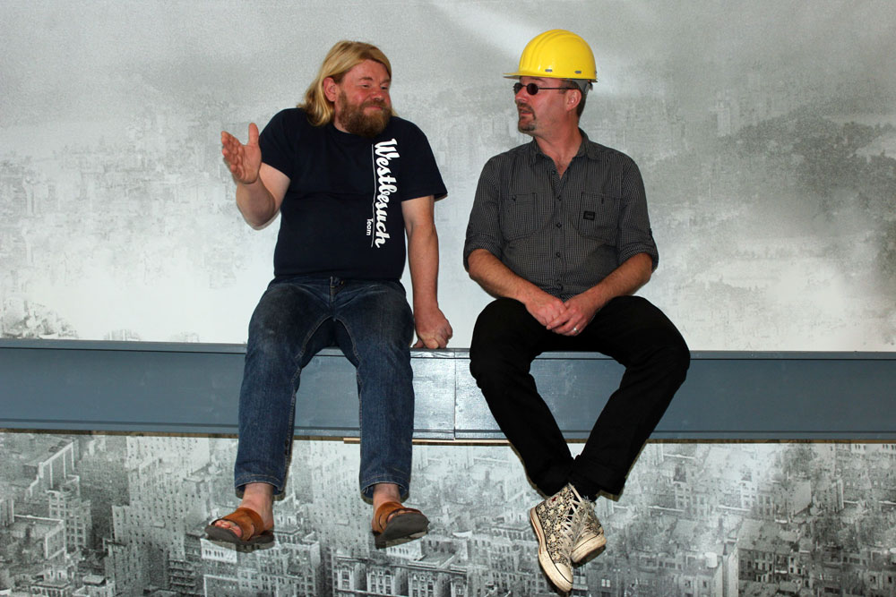 Der Steffen und der Volly palavern. Foto: Volly Tanner