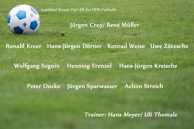 Gottfried Weises Top-Elf des DDR-Fußballs. Foto/ Grafik: L-IZ.de