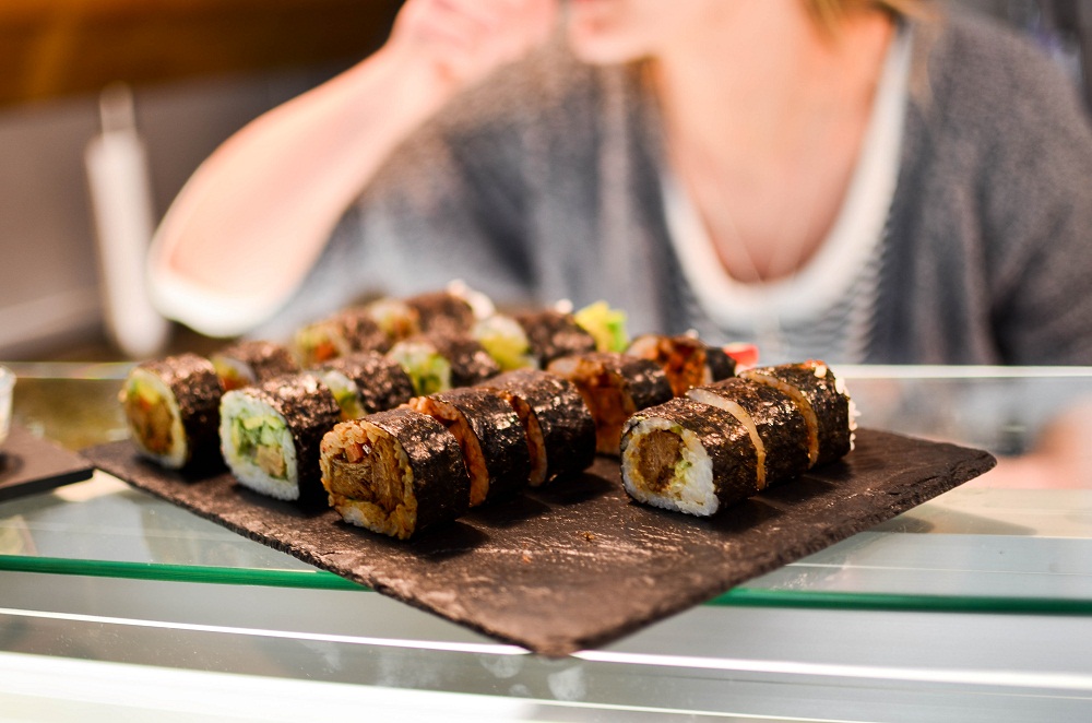 Veganes Sushi für den Green Walk. Foto: Maike Klose