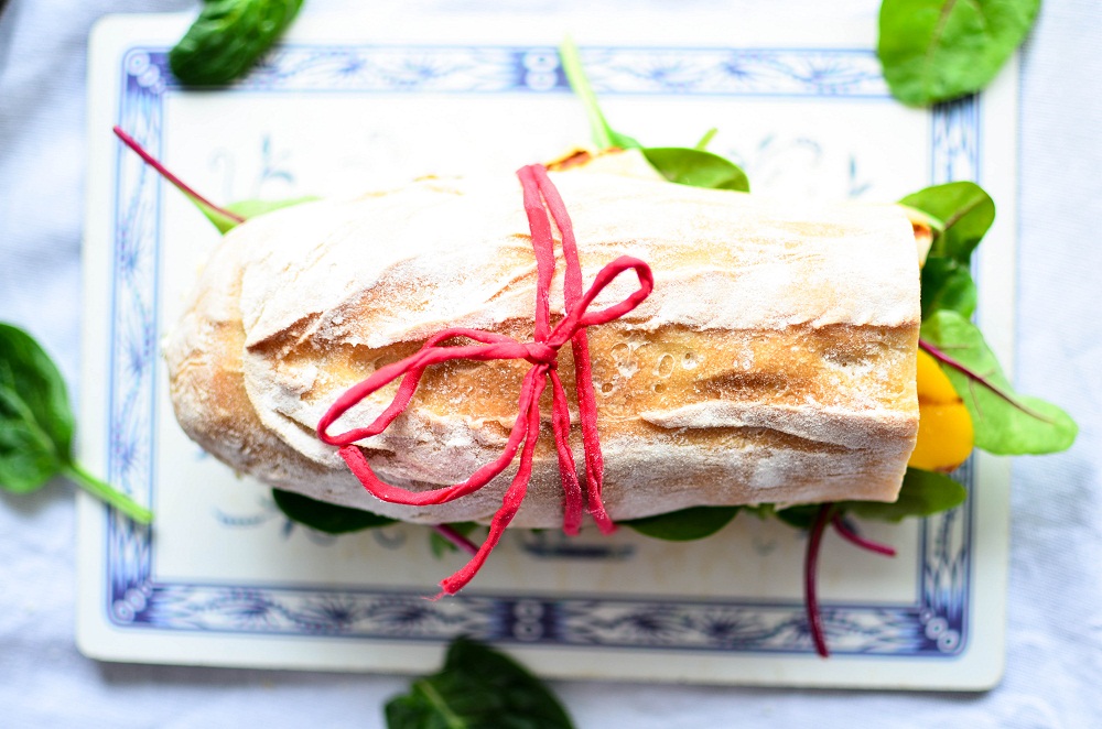 Baguette mit Halloumi und Mango. Foto: Maike Klose