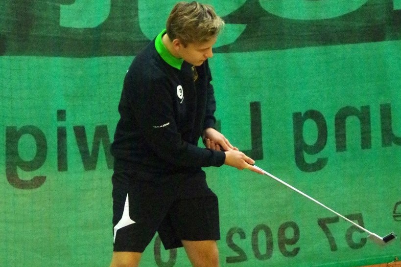 BGC-Talent Johannes Lieber bestritt seinen ersten internationalen Wettkampf. Foto: Deutsche Minigolfjugend