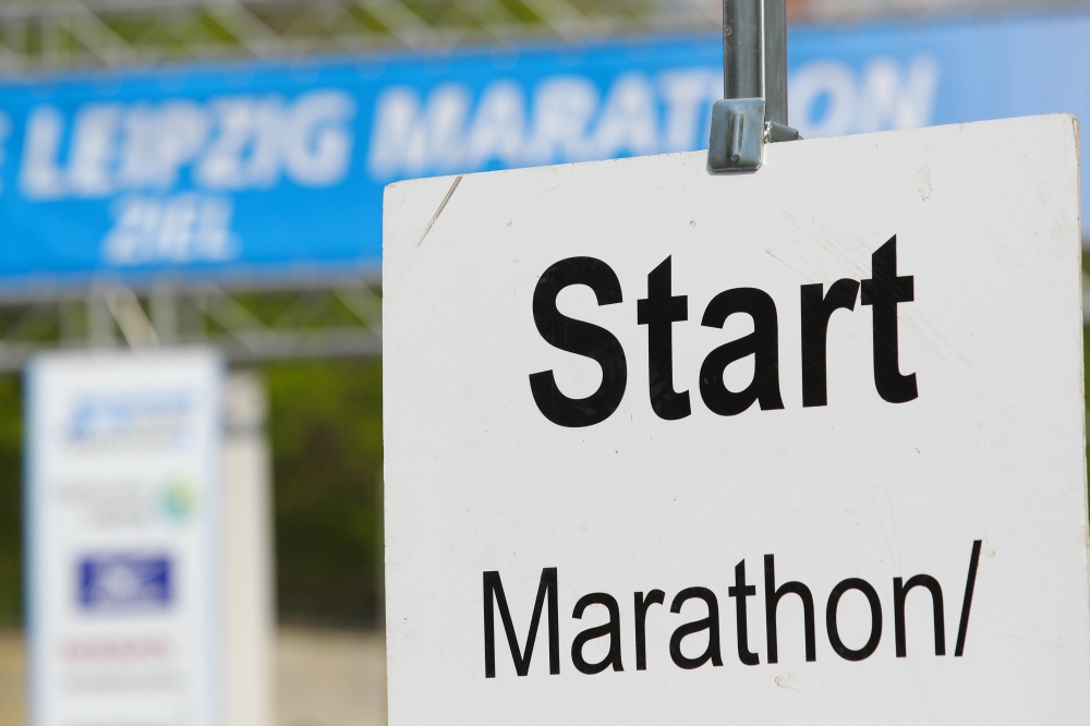 Mehr als 8.000 Sportfreunde sind für die Wettbewerbe des 39. Leipzig Marathon gemeldet. Foto: Jan Kaefer (Archiv)