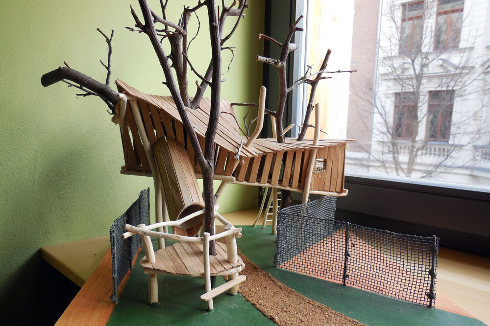 So soll das Baumhaus aussehen. Foto: Mütterzentrum e.V. Leipzig