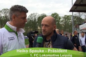 Lok-Präsident Heiko Spauke legte nach dem 0:0 gegen RB Leipzig II noch mal nach. Bild: Screen Video Heimspiel TV