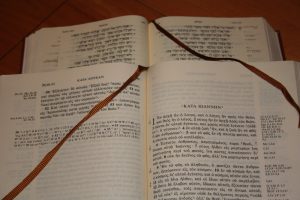 Die Bibel in den Originalsprachen. Foto: Ernst-Ulrich Kneitschel