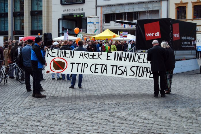 Keinen Ärger einhandeln - es geht gegen die immer ähnlichen Freihandelsabkommen weltweit