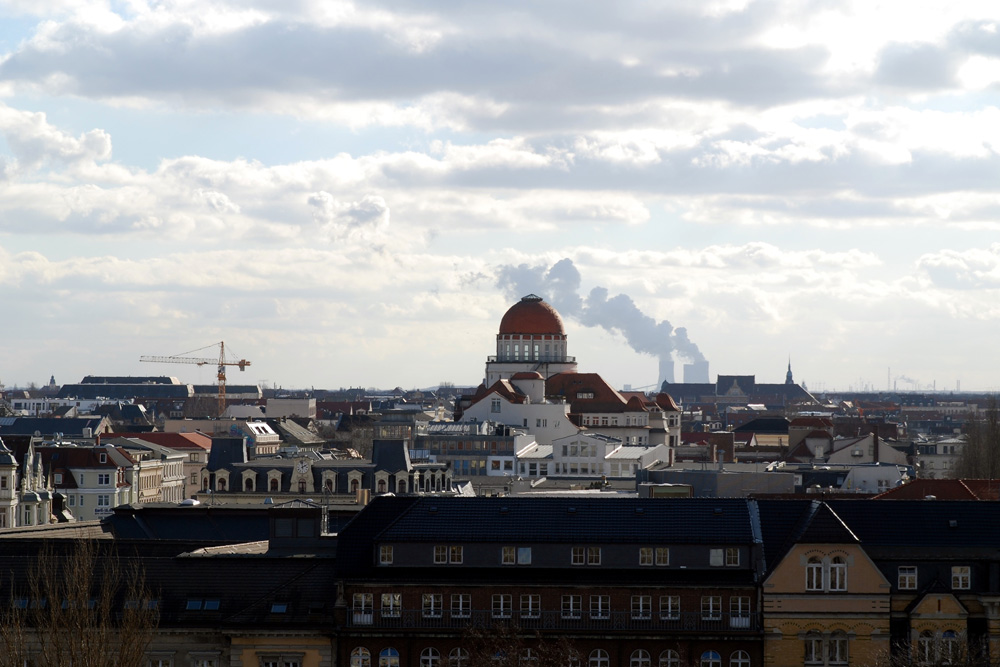 Blick über die Leipziger Skyline Richtung Süden. Foto: Michael Freitag