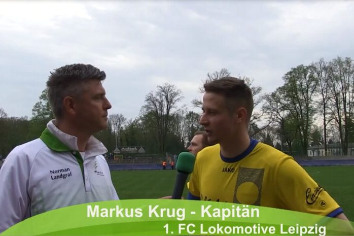 Interviews nach dem Spiel RB Leipzig II gegen Lok Leipzig. Screen Video Heimspiel TV