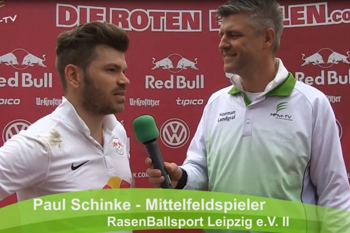 Interviews nach dem Spiel RB Leipzig II gegen Lok Leipzig. Screen Video Heimspiel TV