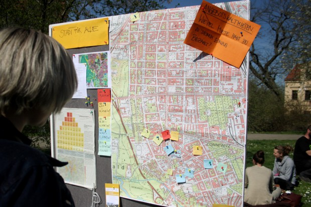 Umfrage zum Mietspiegel des Netzwerks Stadt für Alle. Foto: Alexander Böhm