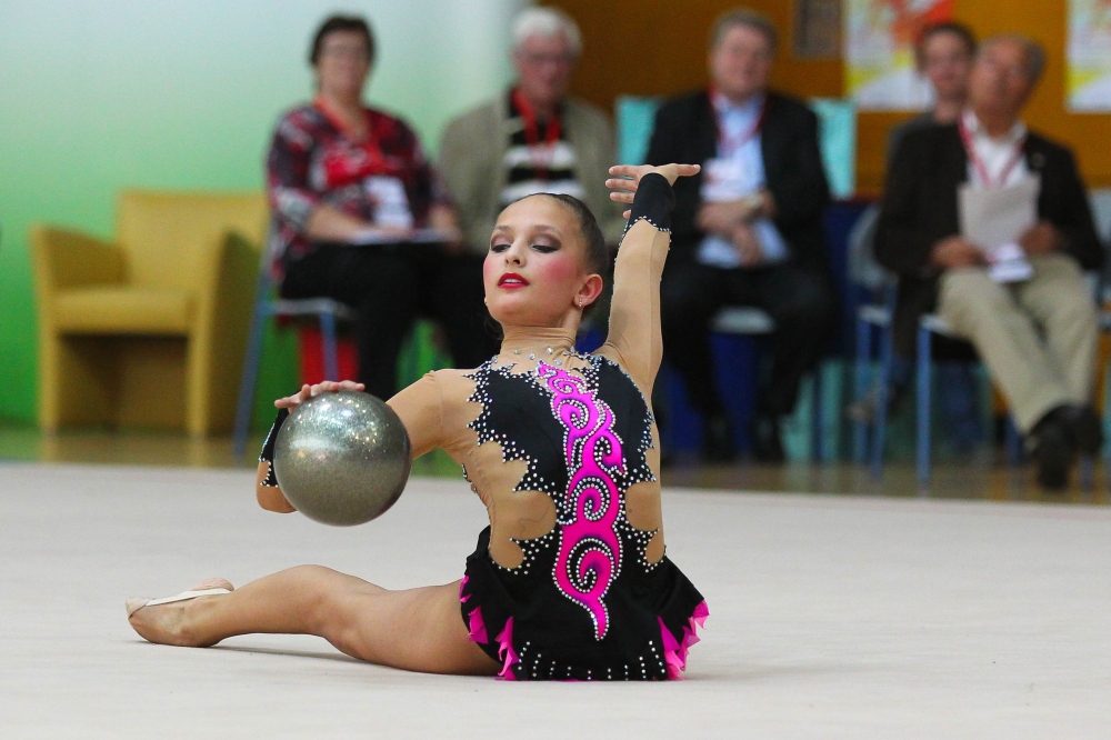 Jenny Titov war als einzige Leipzigerin in einem Gerätefinale vertreten. Foto: Jan Kaefer
