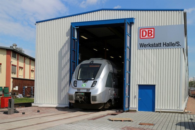 Die neue,  für 4 Millionen Euro gebaute Werkstatthalle für das mitteldeutsche S-Bahn-Netz in Halle. Foto: DB Regio