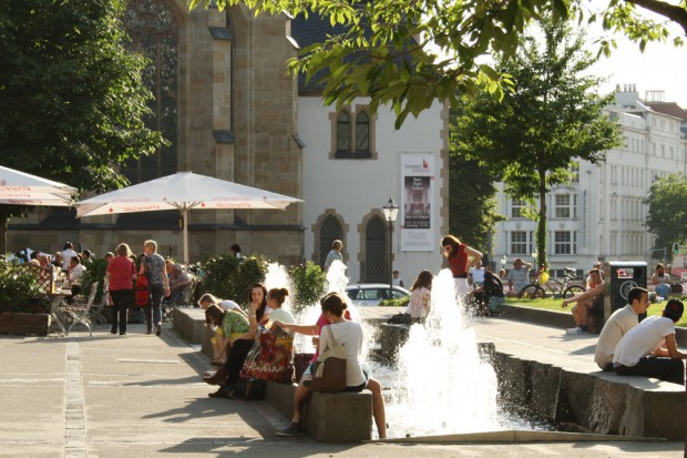 Springbrunnen an der Thomaswiese. Foto: Ralf Julke