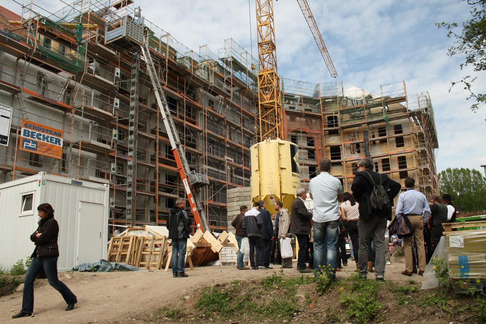 Richtfest für das Capa-Haus. Foto: Ralf Julke