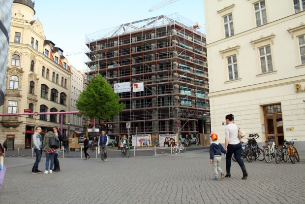 Die im Bau befindliche Hainspitze. Foto: Ralf Julke