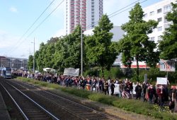 Demonstrationszug am Georgiring. Foto: Alexander Böhm