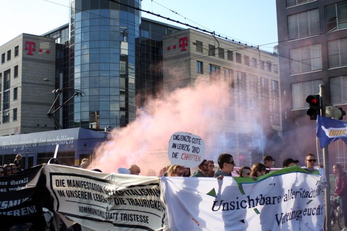 Ohne Rauch ging es bei den "Chaoten" doch nicht. Foto: Alexander Böhm