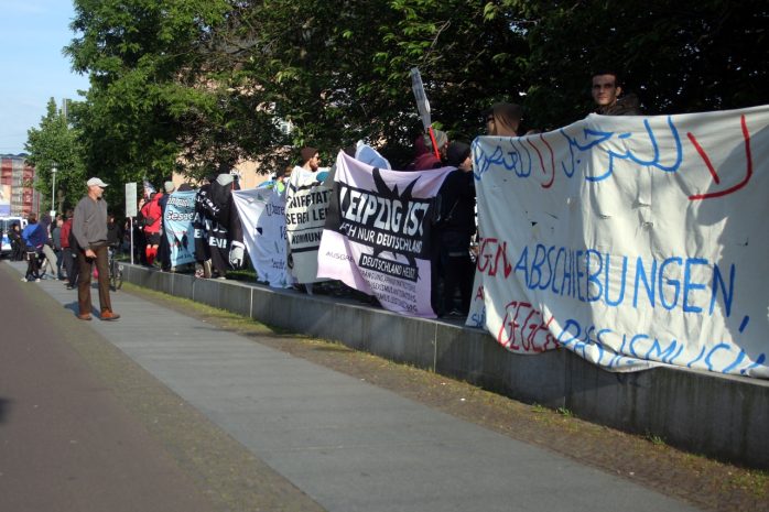 Transparentwand am Johannisplatz. Foto: Alexander Böhm