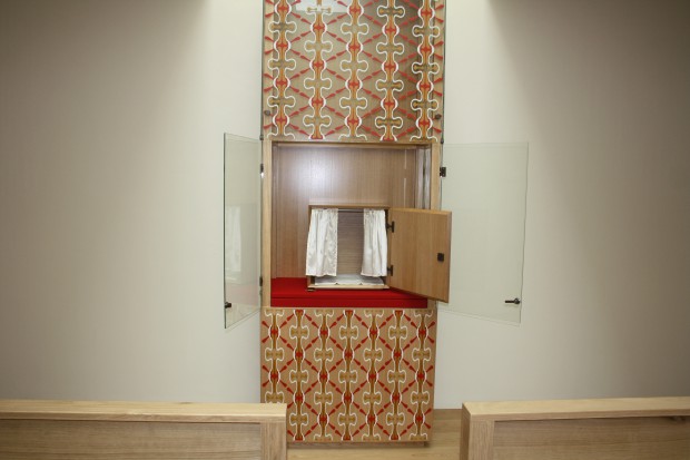 Der Tabernakel der neuen Propstei am Ring kurz vor dem ersten Gottesdienst. Foto: Ernst-Ulri