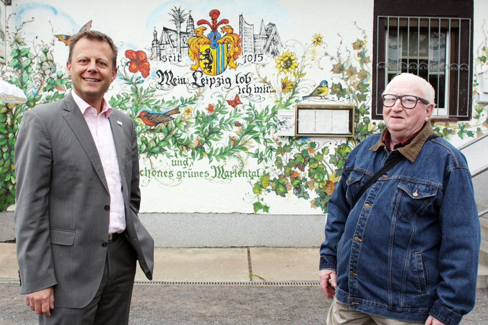 v.l. Torsten Bonew, Wolfgang Voigt. Foto: Sebastian Willnow