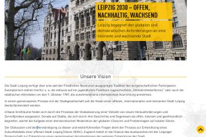 Der neue Leipzig-Text auf der Website "Wettbewerb Zukunftsstadt". Screenshot: L-iZ