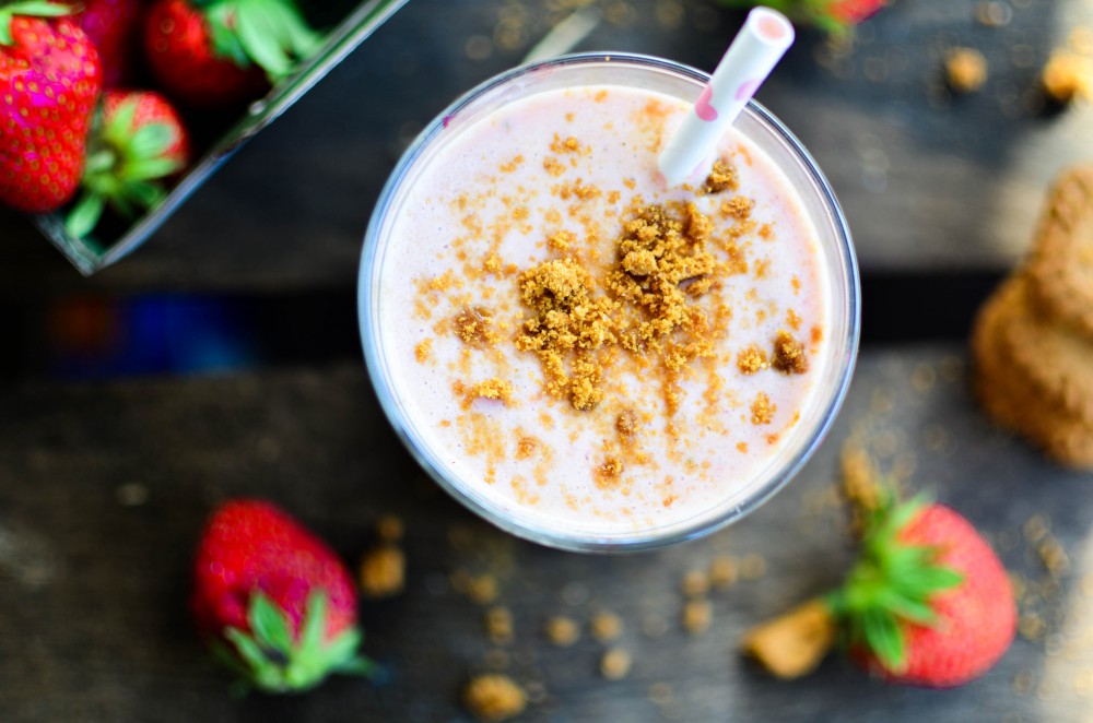 Käsekuchen-Milchshake. Foto: Maike Klose