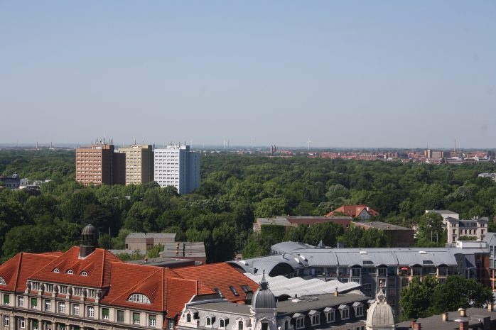 Bick über Leipzig vom Turm der Thomaskirche aus. Foto: Ernst-Ulrich Kneitschel