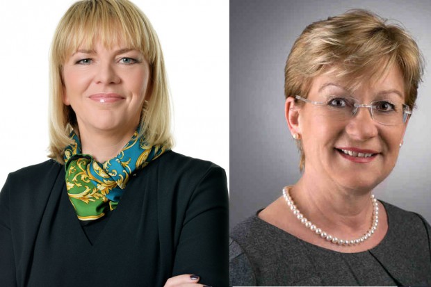 Nikola Köller (li) führt von Leipzig aus den Geschäftsbereich Öffentlicher Sektor. Ilona Schmitt ist für den Bereich Mittelstandsbank zuständig. Quelle: Commerzbank