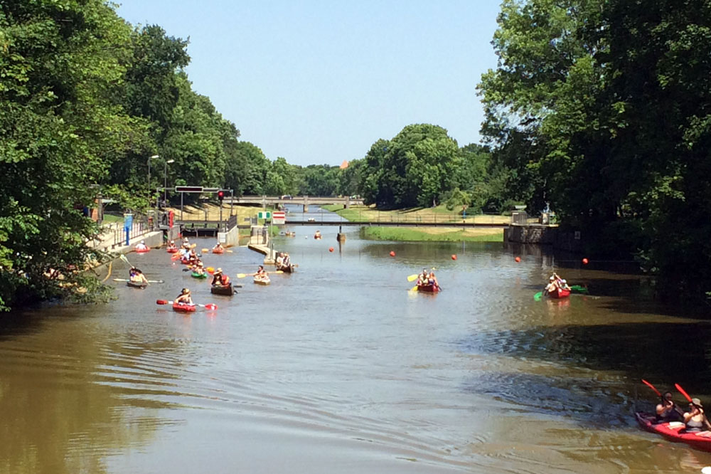Schleuse Connewitz. Foto: Ökolöwe