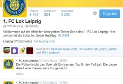 Fassungslosigkeit beim Social -Mediateam der Probstheidaer. Quelle: Screen twitter Lok