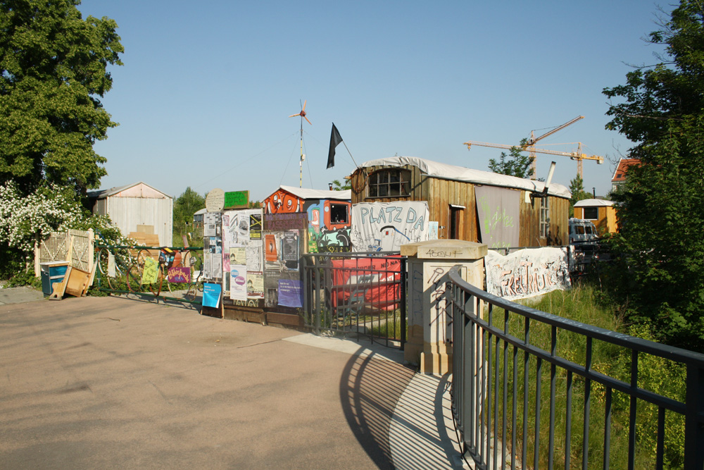 Der Wagenplatz am Jahrtausendfeld im Jahr 2014. Foto: Ralf Julke