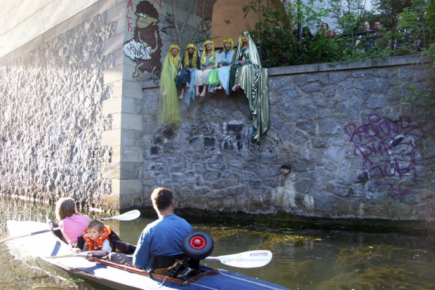 Kanal-Nixen verwirren Paddelfamilienväter... Foto: Karsten Pietsch 
